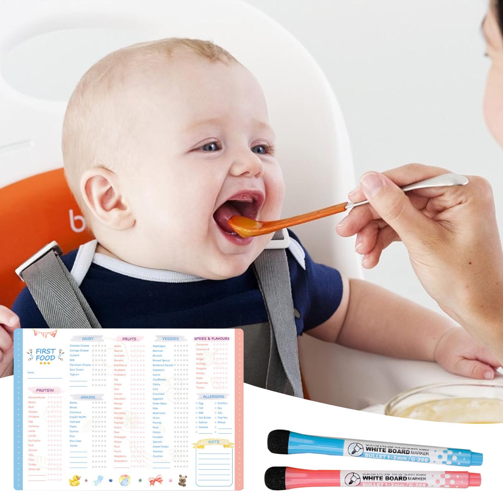 Baby Food Checklist - قائمة مغناطيسية لتتبع طعام الأطفال الأولي