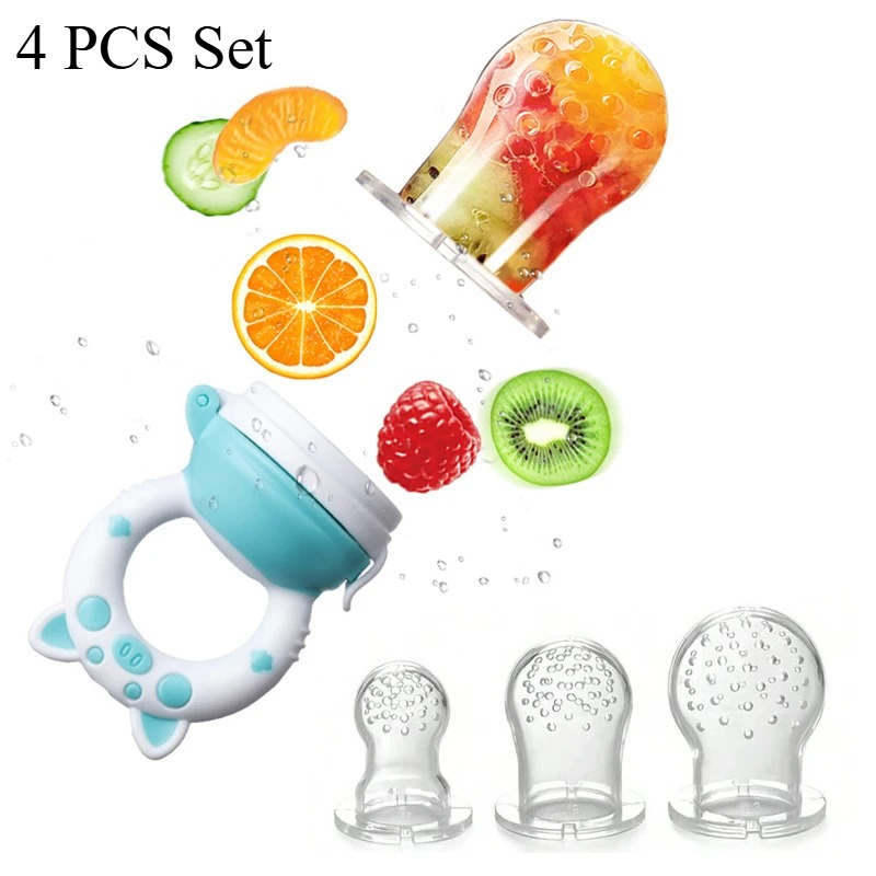 Baby Food Guide - 4 قطع/مجموعة مغذيات فواكه وخضروات من