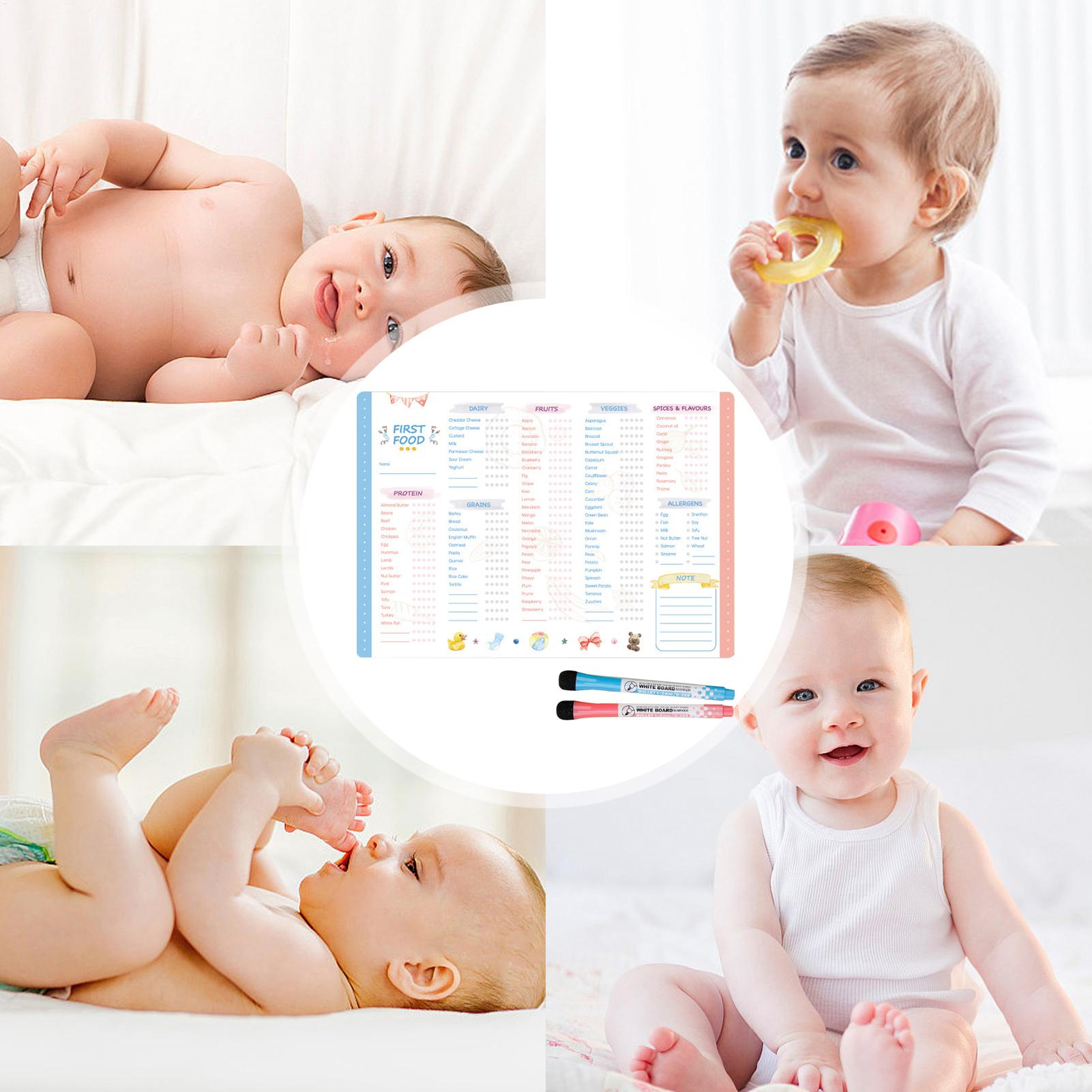 Baby Food Checklist - مخطط الأطعمة الأولى للأطفال مغناطيسي، قائمة