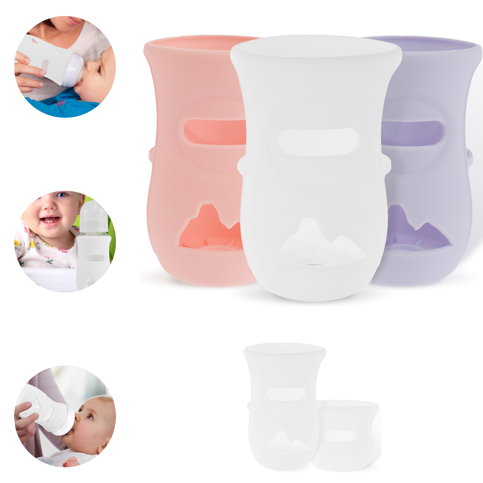 Baby Food Zip Lock Bag - غطاء زجاجة أطفال من السيليكون بأكمام