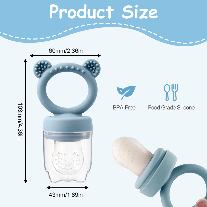 مغذي فواكه للأطفال على شكل دب  - مراجعة Baby Food Guide وسعره