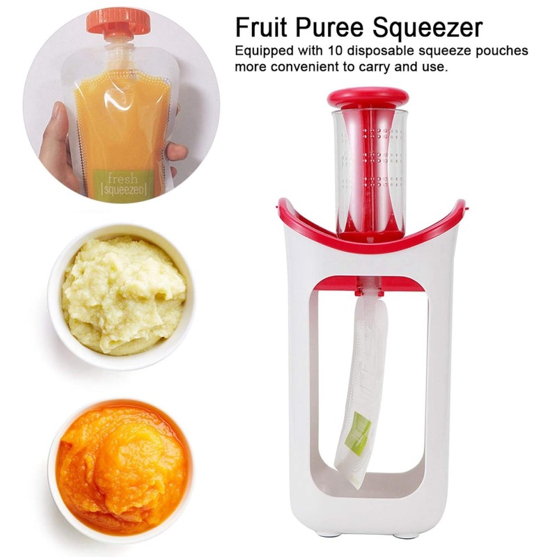 محطة ضغط أغذية الأطفال مع 10 ق - مراجعة Baby Food Zip Lock Bag وسعره