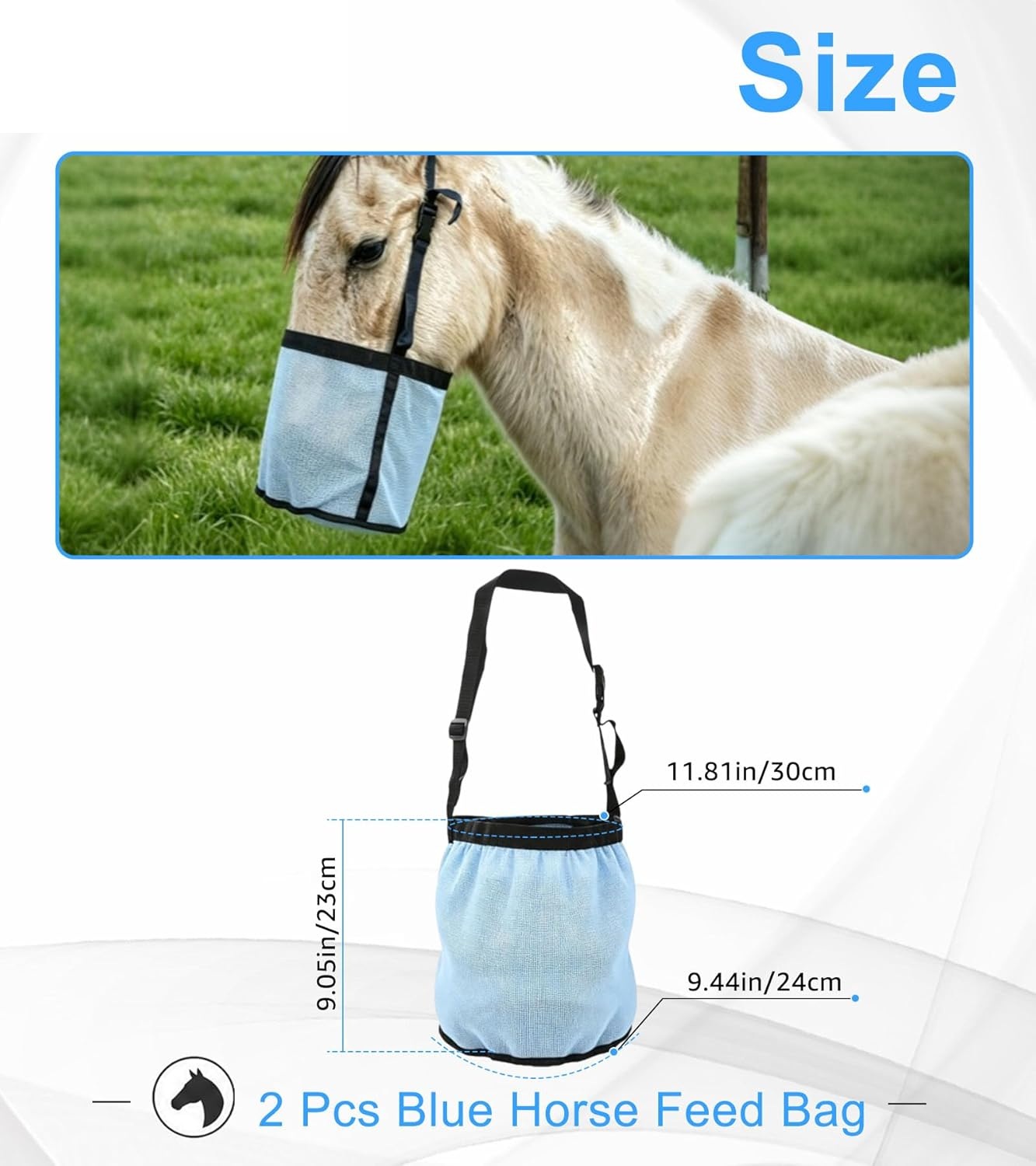 قطعتان من أكياس تغذية الخيول ب - مراجعة Mesh Feeder Bag وسعره