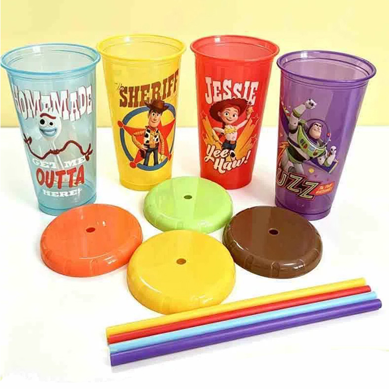 4 قطع أكواب شرب بلاستيكية بتصم - مراجعة Training Cup Straw وسعره