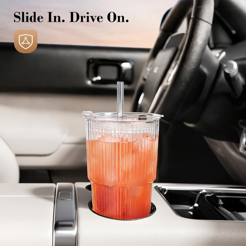 كوب قهوة زجاجي مخطط بغطاء وشفا - مراجعة Training Cup Straw وسعره